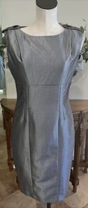 Calvin Klein woman’s 4 silver gray sleeveless midi sheath dress A1 - Picture 1 of 11