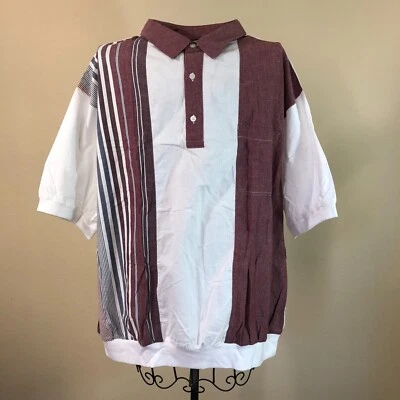 Scandia Woods Men's Short Sleeve Collared Fashion Polo Shirt, Red/White, XXL - Image 1 of 4