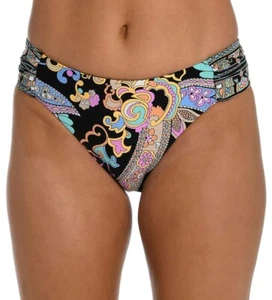 Size 6 Women's Reversible Standard Side Shirred Hipster Bikini Swimsuit Bottom - Picture 1 of 5