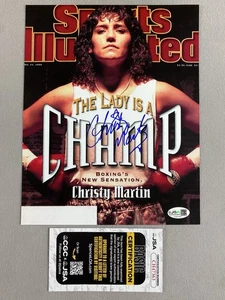 CHRISTY MARTIN AUTOGRAPH 8x10 SPORTS ILLUSTRATED COVER PHOTO 4/15/96 JSA CH47363 - Picture 1 of 1