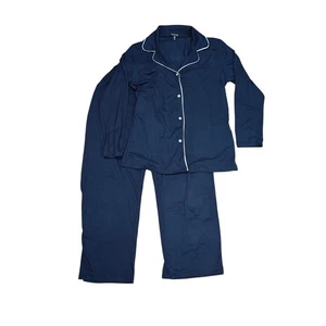 Tart Intimates Brushed Poly Navy Pajama Set Womens Small - Picture 1 of 10