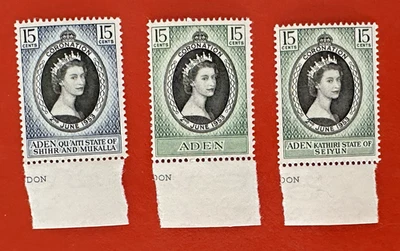 ADEN ~ Sello MH Como Nuevo ~ Coronación Reina Isabel II 1953 ~ SG47 Foto 1 de 4