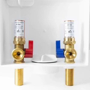 Washing Machine Outlet Box with Center Drain, 1/2 Inch X 3/4 Inch MHT (1/2" Inch - Picture 1 of 9