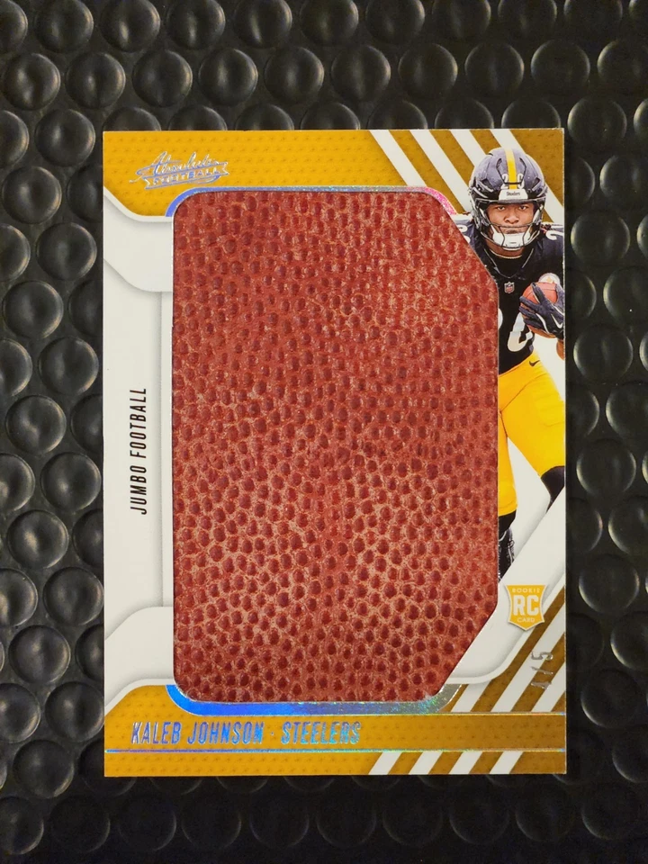 2025 Absolute /5 Kaleb Johnson Jumbo Football Steelers Rookie Card SSP RC - Image 1 of 1