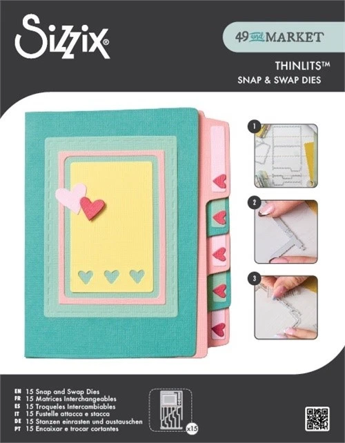 Sizzix Thinlits Set 15/Pkg  Snap and Swap by 49 and Market-File Folders - Image 1 of 1