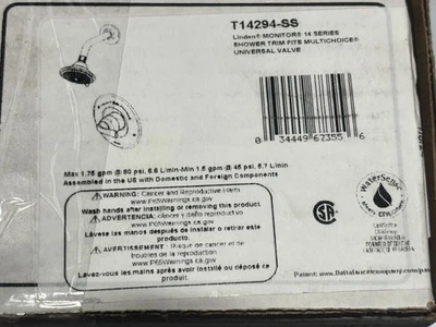 Delta-T14294-SS LINDEN 14 Series Shower Trim Only, Stainless Steel - Image 1 of 4