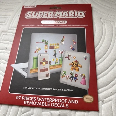 Super Mario Gadget Decals Waterproof Removable 97 PC Laptop Phone Ships Fast! - Image 1 of 2