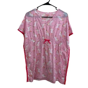 Cat & Jack | Pink Unicorn Swimsuit Cover Up Fringe Large (10-12) Beach Coastal - Picture 1 of 5