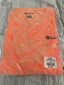 Boys Champion Aop Marble Design Sz Lg Peach - Picture 1 of 2