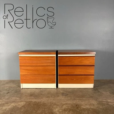 Pair Of Bedside Tables Bath Cabinet Makers BCM Mid Century Vintage Retro MCM - Image 1 of 4