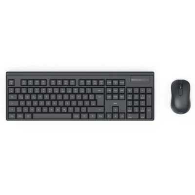 Hama Wkm-100 Wireless Keyboard And Mouse Desktop Kit Multimedia Ambidextrous 120 - Image 1 of 2