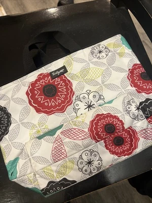 Bolso Thirty-One Lunch Térmico Verde azulado Borgoña Negro Floral Aislado Amapola Orgánica Foto 1 de 3