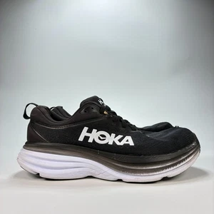 Hoka One One Bondi 8 schwarze Laufschuhe Schnürschuhe 1127954 BWHT Damengröße 9,5D - Bild 1 von 12