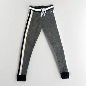 PINK VS Vintage Gray Skinny Leggings Gold Bling Track Pants Sweatpants HTF Sz XS - Picture 1 of 7