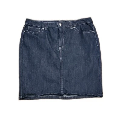 Falda vaquera Nine West ~ Talla 14/32 ~ Azul oscuro ~ Por encima de la rodilla Foto 1 de 4