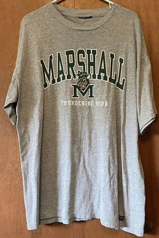 Two (2) Marshall Thundering Herd Adult XL T-Shirts Cover