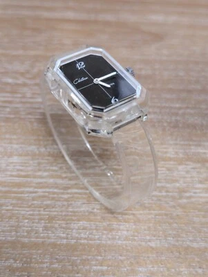 Correa de reloj mecánico suizo vintage Chateau transparente Wotania - no funciona Foto 1 de 4