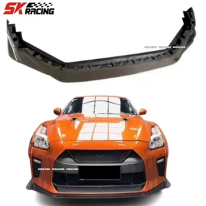 Kit de carrocería difusor de labios de parachoques delantero de fibra de carbono real para Nissan GTR R35 2017-2023 - Imagen 1 de 8