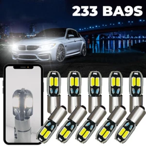 10x Ba9s T4w 233 Led Interior Side Light Canbus Smd Xenon White Bayonet Lamp - Picture 1 of 12