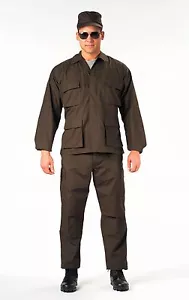 Police Security Black SHIRT Law Enforcer Rip-Stop BDU Uniform Cotton SWAT-CLOTH - Picture 1 of 1
