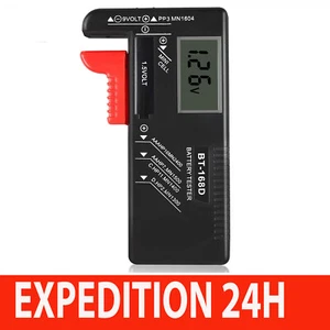 Testeur de Batterie Numérique Checker pour batterie AA AAA C D 9V 1,5V piles - Imagen 1 de 5