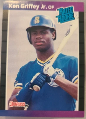 1989 Donruss - Rated Rookie *Denotes*  Next to PERFORMANCE #33 Ken Griffey Jr... - Image 1 of 2