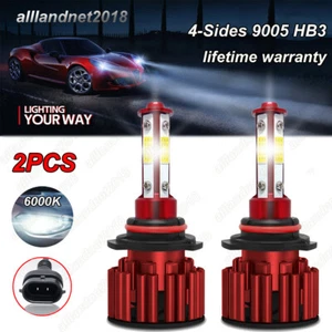 2x 4Side 9005 HB3 LED Headlight High Low Beam For Chevy Tahoe 1995-2006 6000k - Picture 1 of 13
