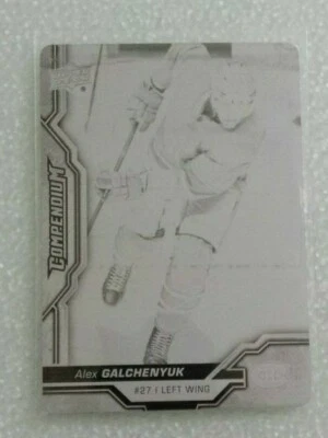 Alex Galchenyuk 2018/19 Upper Deck Compendium #215 1 OF 1 PRINTING PLATE BLACK - Image 1 of 2