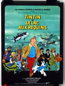 TINTIN, TINTIN ET LE LAC AUX REQUINS, affichette française, poster - Photo 1/1