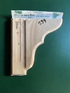 1 solid pine wood shelf bracket for shelves up to 10” - Picture 1 of 2