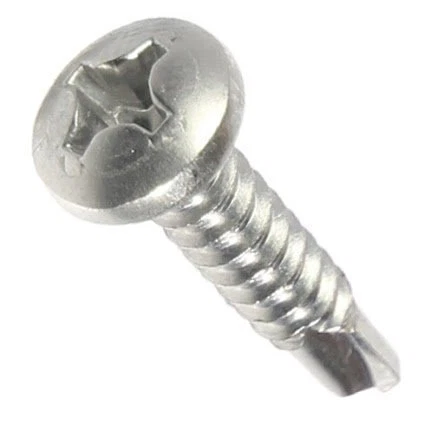 FASTENERE #8 Self Drilling Sheet Metal Screws TEK Tap Pan Head Stainless Steel All Sizes