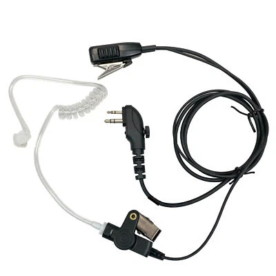 Refuelergy Clear Coil Tube Earbud Headset PTT Mic 2-Pin for HYTERA HYT Radio - Image 1 of 4