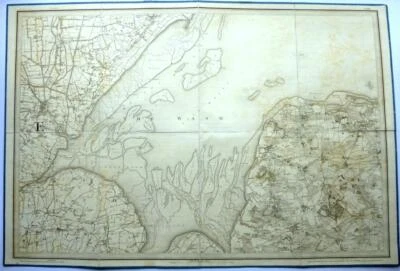 LINCOLNSHIRE NORFOLK c1824 GENUINE 1st EDITION ORDNANCE SURVEY MAP BY COLBY - Image 1 of 4