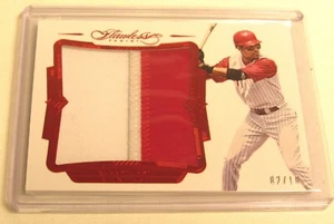 Parche usado Barry Larkin 2017 juego impecable 02/10 #P-BL HOF Cincinnati - Imagen 1 de 5