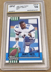 1990 Topps Traded - #27T Emmitt Smith (RC) MINT GEM 10 ROOKIE AWESOME CARD LOOK - Picture 1 of 1