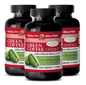 Fat Burn - Grüner Kaffee Extrakt GCA 800mg - Reiner Grüner Kaffeebohnen Extrakt 3B - Bild 1 von 12
