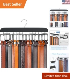 Versatile 42-Belt Capacity Wood Rack - Essential Closet Organizer for Every Home - Bild 1 von 9