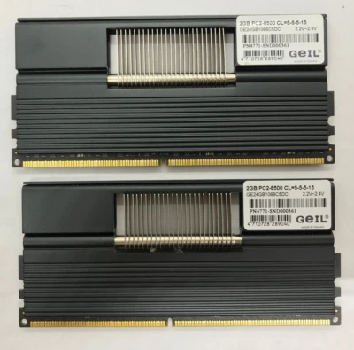 GeiL EVO One 4GB (2x2GB) DDR2 GE24GB1066C5DC PC2-8500 DDR2-1066 2.2V-2.4V #R2416 - Image 1 of 2