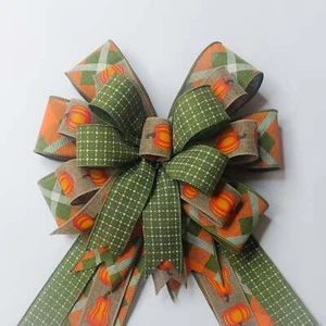 Arco de otoño, calabazas, cuadros, estampado de puntada - Imagen 1 de 2