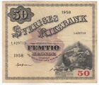Suède, 50 Kronor, 1958, Sveriges Riksbank, XF+