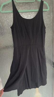 Vestido Z SPOKE By Zac Posen Negro Con Bolsillos Seda 6 Foto 1 de 4