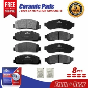 Front & Rear Ceramic Disc Brake Pads Set For Ford F-250 F-350 F-450 Super Duty - Picture 1 of 8