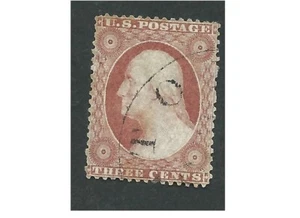 Scott 25, 3c Washington, Tipo I, centrado XF, luz parcial ciudad cancelación, SONIDO - Imagen 1 de 1