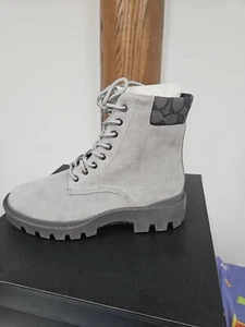 Neu im Karton Coach Citysole Damenstiefel Größe 8D gewaschener Stahl - Bild 1 von 11