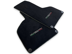 Floor Mats For Lamborghini Huracan 2014-2022 Black Tailored Carpets Green Stitch