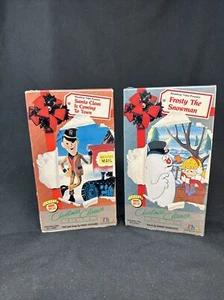 Vintage Lot 2 VHS Tapes (Santa Claus is Coming Town , Frosty) Classic Christmas - Picture 1 of 13