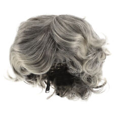 White Curly Wig w/ Bangs for Cosplay & Halloween Parties - Synthetic Hair