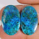 Wholesale 23.55Cts. Natural Top Shattuckite Azurite Pair Oval Cabochon Gemstone