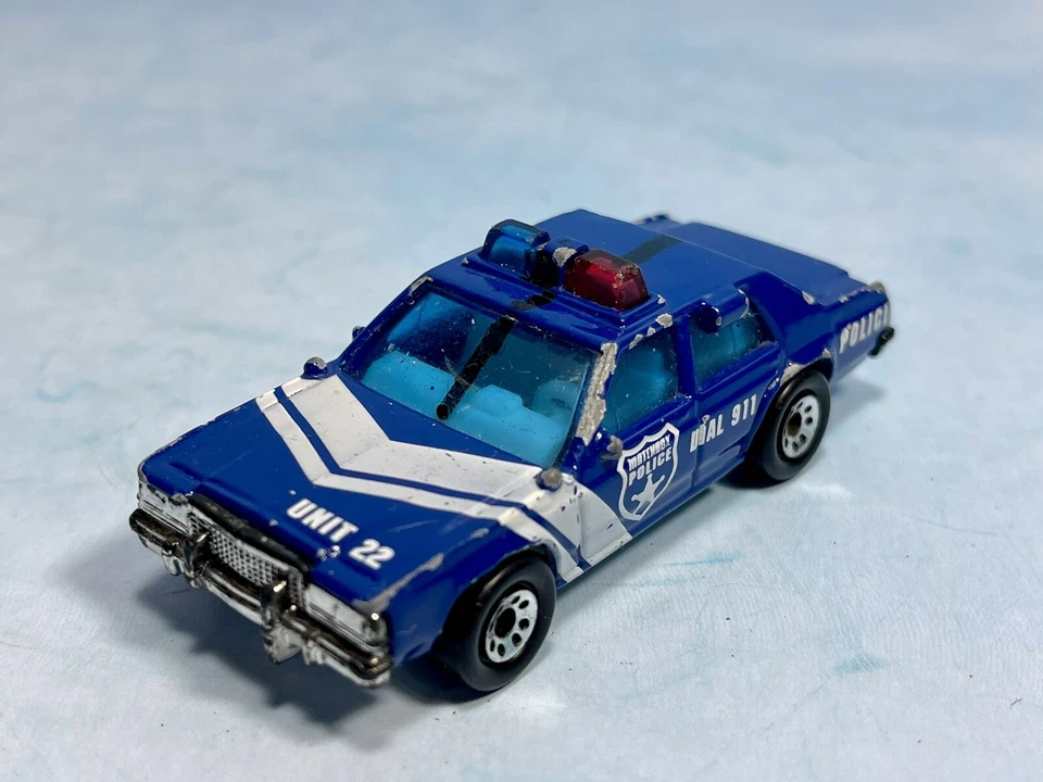 Vintage 1987 FORD LTD POLICE CAR Matchbox Rare Original Old Cop Car Free Ship ++ - Image 1 of 2
