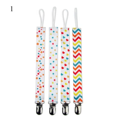 4 Pack Little Baby Dummy Pacifier Clips Pacifier Chain Clip Soother Holder Strap - Image 1 of 4